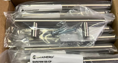 LOT OF 5 ~ Brainerd Bar 3″ Stainless Steel Cylindrical Bar Drawer Pulls ~ NEW~