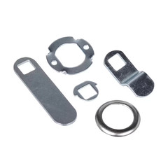 Drawer and Cabinet Lock, 1-3/8 In., Diecast, Stainless Steel, 1 In. Max. Panel