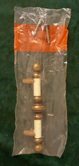 Amerock Allison BP-742-CW Antique Brass and White 3″ Drawer / Cabinet Pull -NOS
