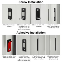Cabinet Magnetic Catch 10 Pack Ultra Thin Cabinet Door Magnets Stick on Drawe…