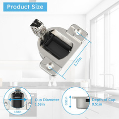 Blum Cabinet Hinge Replacement, 8-Pack,Cabinet Door Hinges Replaces Blum 110 Deg