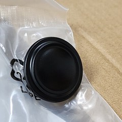 Basics 25-Pcs Straight Top Ring Cabinet Knob, 1.25-inch Diameter, Flat Black