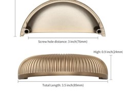 Coinkoly 10 Pack Champagne Bronze Cabinet Pulls 3 Inch(76mm) Hole Center