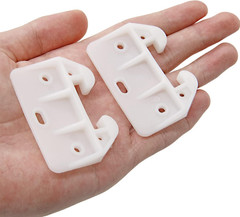 Litoexpe 10 Pieces White Plastic Drawer Guides Rear Drawer Replacement Guides