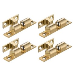 JQK Cabinet Door Catch, Closet Ball Brass Tension Latch(4 Pack),
