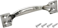 10Pcs 6 Inch Rustic Gate Handle Pulls Vintage Utility Door 6 Inch, Silver