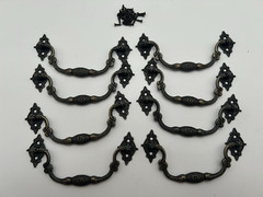 8PCS 2.91″ Vintage Drop Bail Dresser Drawer Pull Antique Bronze Cabinet Handle