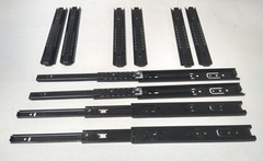 5 Pairs Full Extension 100-lb Ball Bearing Drawer Slides 10″ Black