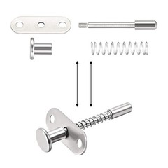 uxcell Plunger Latches 7mm Head Dia 70mm Length , 2pcs, zinc-plated