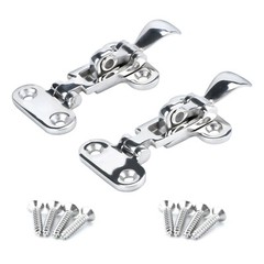 2X Stainless Steel Boat Locking Toggle Latch Case Latch Clamp Clips with Screws