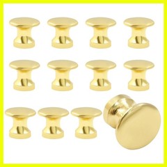 Minimalist 12 Pack Gold Cabinet Knobs, 11.5mm Zinc Alloy for Stylish Interiors
