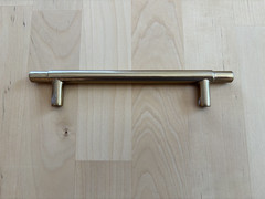 LOT 5x T Bar Drawer Cabinet Pulls Handles Gold Tone 7″ Length 5″ Center Holes