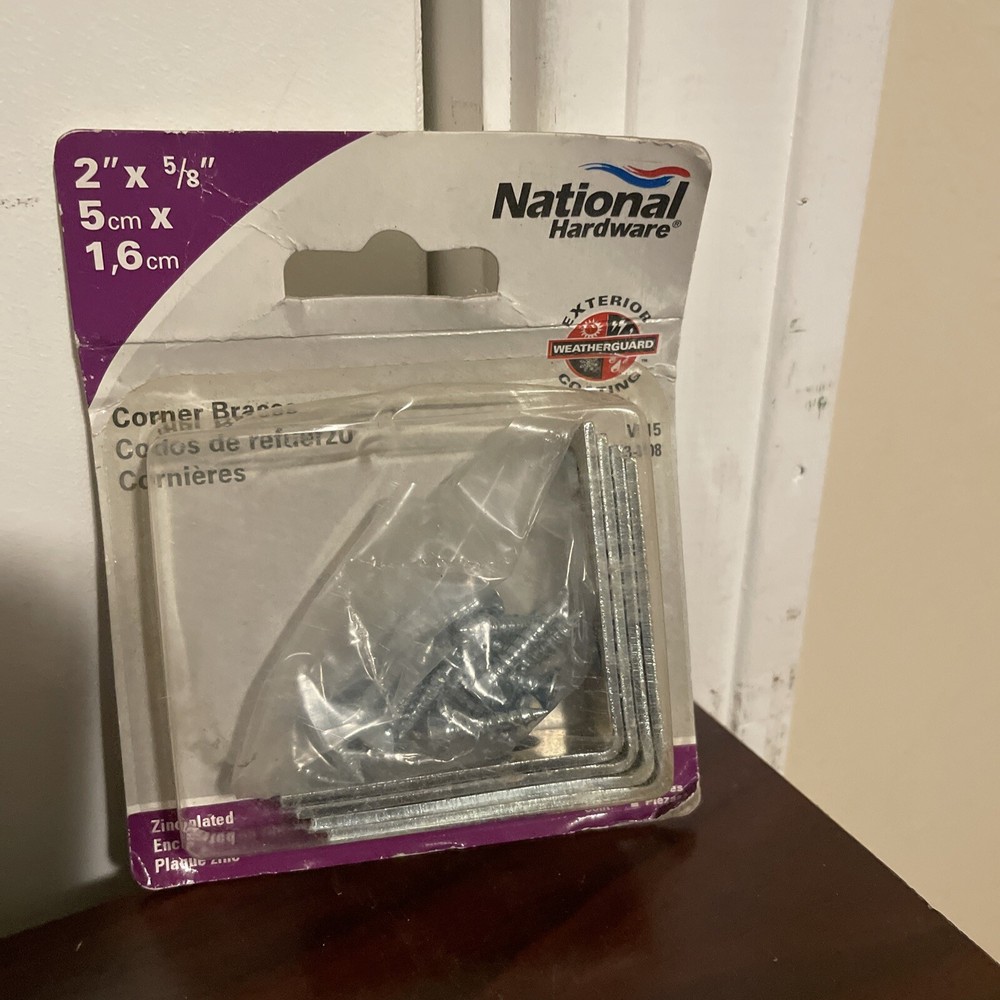 National Hardware N113-308 2″ X 5/8″ Zinc Plated Corner Braces 4 Pack