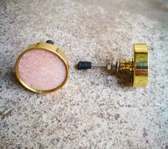 Solid Stone Cupboard Door Knob | Marble & Brass Cabinet Handle Pull