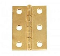 Lot of 100 (50 Pair) 2″ x 1-3/8″ BRASS PLATED BUTT HINGES w/Screws Cabinet