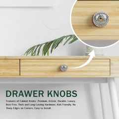 Set of 4 Ceramic Knobs for Cabinets and Drawers, Handmade Cupboard Door Knobs…