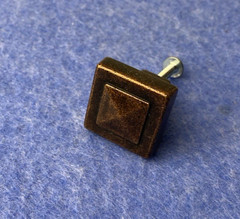 Amerock Forgings Rustic Square Cabinet Knob Pull Bronze 1-1/8″ 4429 With Screws
