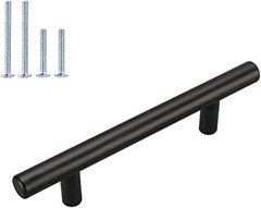 Black Drawer Pulls Cabinet Handles 10Pack – HD201BK Door Handles 4-1/2 in Hole C