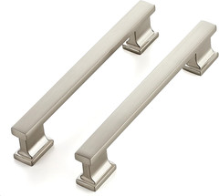 10 Pack Cabinet Pulls – 5 Inch (128Mm) Hole Center, Satin Brushed Nickel Handles