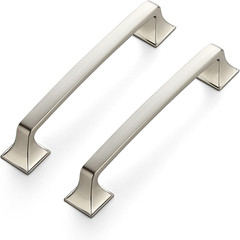 20 Pack Brushed Nickel 5″ Square Cabinet Pulls for Kitchen & Dresser Hardware