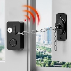 KIZZHISI Child Door Lock with Abnormal Alarm Black 2Pack