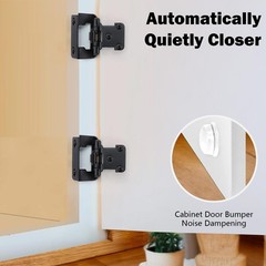 50 Pack 1/2 In Overlay Semi Hidden Black Self Closing Cabinet Hinge Kit