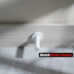 JQK Door Stopper White, 304 Stainless Steel Thicken 1mm Sound 1 Pack, White