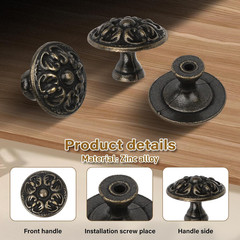 10X Euro Style Antique Brass Kitchen Cabinet Knobs Pull – Vintage Drawer and Dre