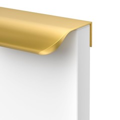 10 Pack 2-1/2 Inch Matte Gold Finger Pulls Cabinet Edge Pull Drawer Handles
