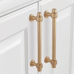 Durable 5 Inch Champagne Bronze Kitchen Drawer Pulls – 10 Pack, Sturdy Zinc H…