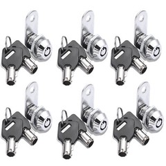6 Pack Tubular Cam Lock 5/8″ Keyed Alike Camper Cabinet Drawer Toolbox Keys