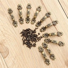 None Handles Cabinets Wardrobes Wooden Boxes Zinc Alloy 10pcs 20 X Screws
