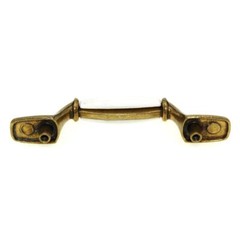 Hickory Hardware Manor House Polished Brass and White 3″cc Cabinet Handle P248-W