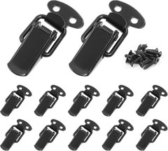 Spring Toggle Latch, 1.8″, Black, 12 Pack | 304 Stainless Steel, Spring Loaded,