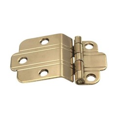 Pair Vintage Style Art Deco 3/8″ Offset Cabinet Hinge Polished Brass 816-959