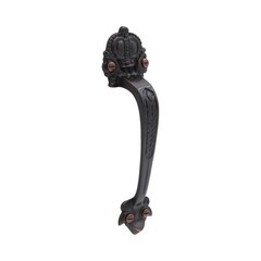 Solid Cast Brass in Oil Rubbed Bronze European Crown Door or Cabinet Pull