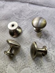 Homdily Brushed Nickel Round Sliver Cabinet Pulls. Pack Of 6 With Screws..