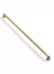 Goo-Ki 6 Pack 12.6” Center to Center Modern Light Brushed Brass Cabinet Handles