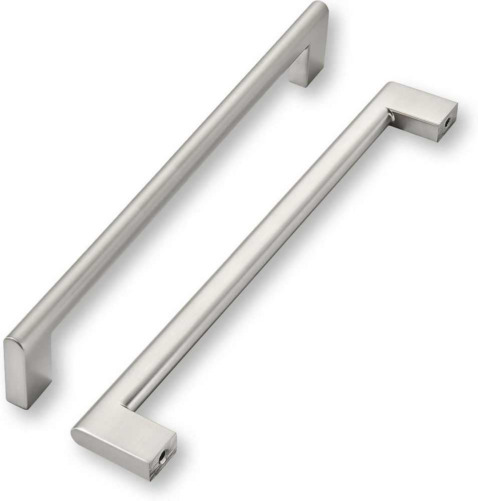 Brushed Nickel Cabinet Pulls 10 Pack – 8 Inch Heavy Duty Drawer Handles