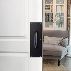 2 Sets 12 Inch Stainess Steel Door Handles – Sturdy Door Pull Push Plates with S