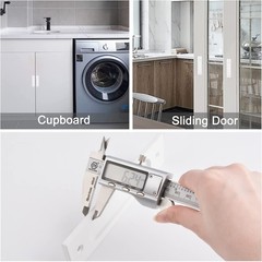 4 PCS 18CM Warm White Aluminum Alloy Rectangular Recessed Sliding Door Pull