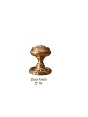 Vintage Solid Brass Door Knob Rope Twist Design w/ Backplate – 2”