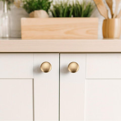 25 Pack Champagne Bronze Cabinet Knobs 1-1/6 Inch Zinc Solid Kitchen Cabinet Pul
