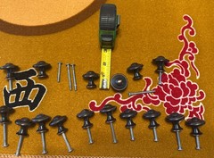 16 Cabinet Pulls (1″) Oil Rubbed Bronze with Machine Bolts