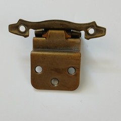 Vintage Inset Cabinet Hinges & Screws Lot Of 4