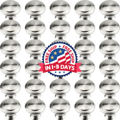 30 Perillas Silver Para Gabinetes Cajones Y Puertas De Cocina Tiradores Modernos