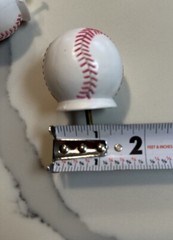 Set of 4 Baseball Pulls Cabinet Door Knobs Pulls Childs Dresser Drawers
