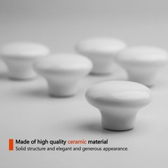 20PCS Kitchen White Cabinet Knobs and Pulls Round White Dresser Knobs and Han…