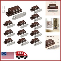 Brown Magnetic Door Latch 12 Count for Kitchen Bathroom Cabinets and Shutters