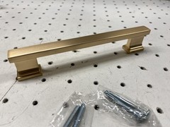 Brushed Gold Modern 6 in Bar Pull Cabinet Drawer Handles 10 Pack SP-2891-128-BRA